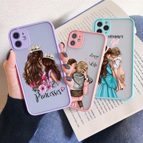 Super Mom Phone Case For iphone XR X XS Max SE 2020 Baby Girl Fashion PC Hard Family cover for Iphone 12 11 Pro Max 6 7 8 Plus
