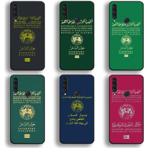 Algerian Passport Tshirt Phone Case Huawei Y6P Y8S Y8P Y5II Y5 Y6 2019 P Smart Prime Pro