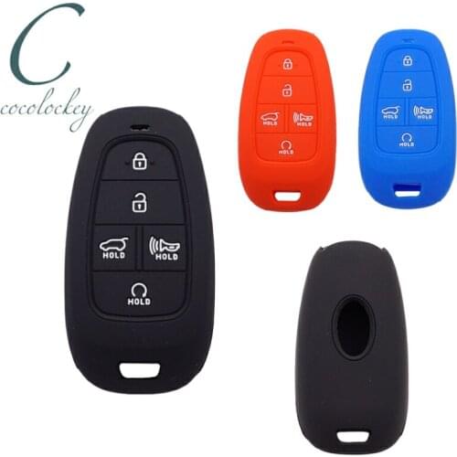 Cocolockey Silicone Car Key Shell Fit for Hyundai Sonata 2019 DN8 Smart Remote Control Key Protective Cover 5 7Buttons