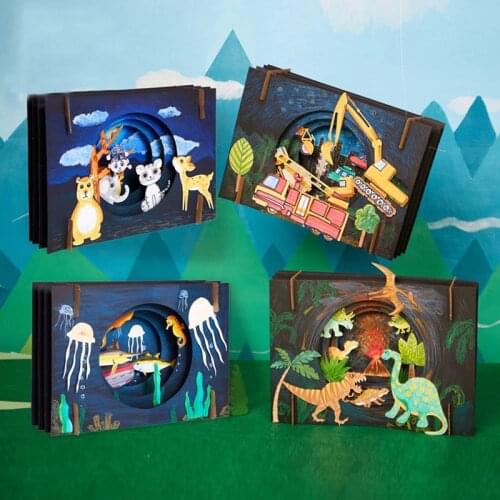 DIY Vast Starry Sky Craft Toys For Children Lovely Dinosaur Children Handmade DIY Crafts For Kids Interactive Educational Toys