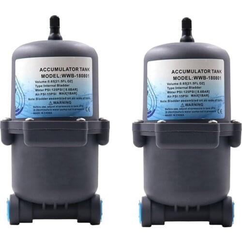 2xRV Accumulator Tank - Bladder-Type Pressure Storage Vessel/Pulsation Dampening