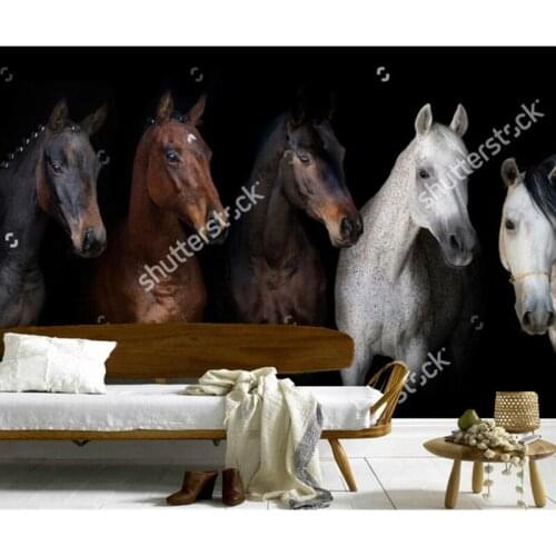 Custom modern papel de parede,A group of horses,photo mural for the living room bedroom dining room wall wallpaper