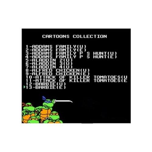 THE AFTERNOON CARTOONS COLLECTION 117 in 1 Game Cartridge for NES Console