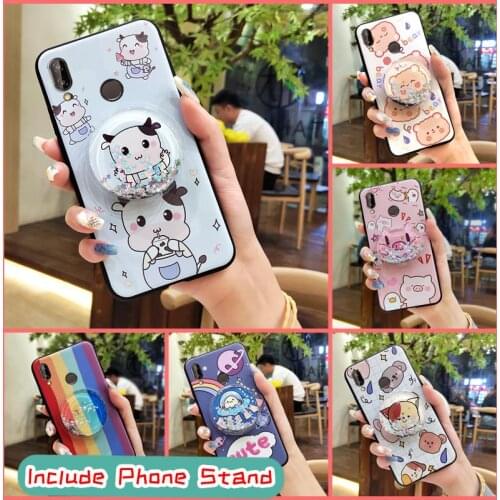 Cute New Arrival Phone Case For Huawei P20 Lite/Nova 3E Kickstand glisten drift sand Back Cover