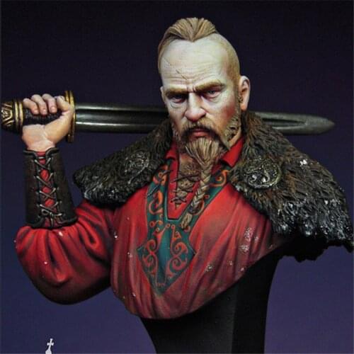 Prince Rurik Warrior Resin Bust 1/12 Assembly Model Figure Resin Kit Bust Colorless Models Self-Assembled Toys
