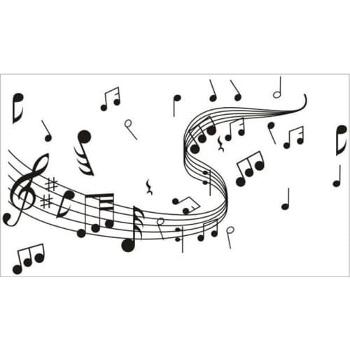 Musical Wall Sticker Fashion Melody Music Notes Wallpaper Decals Home Room Decor Office House Bedroom Decorative Wholesale 2021