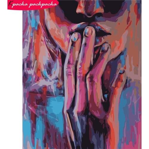 Frame Colorful man1 Paintings By Numbers Kit No Frame Oil Paint 19.7x15.7inch 24 Colors Acrylic Paint Diff:4 Stars VA-1088