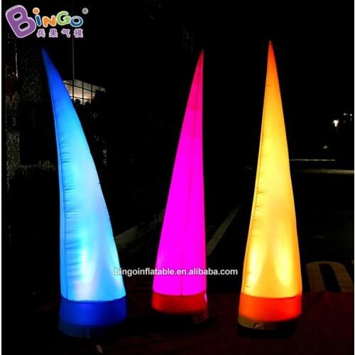 GOOD QUALITY 2m inflatable lighting colored cone aerated LED lamp column colorful light stage decoration ivory toy made to order