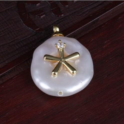 Real natural freshwater pearl bead & tiny gold seed weed metal charms charm for jewelry diy making for choker earring