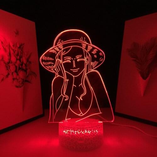 Nico Robin for Kids Bedroom Decor Gift Lamp Japanese Anime Pirate Nico Robin Nightlights 3D LED Night Light Pirate Dropship