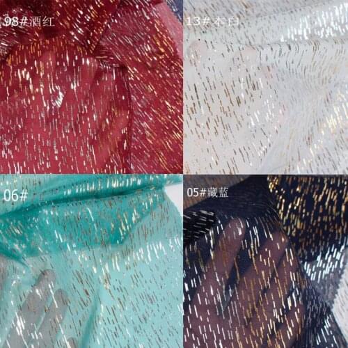 Bronzed chiffon fabric soft bronzed breathable DIY dress fabric 100cm*150cm