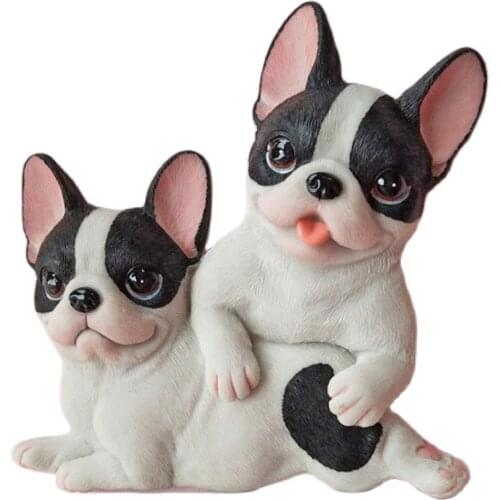 Bulldog Fondant Silicone Molds Cute 2 Puppy Soap Aromatherapy Plaster Mold