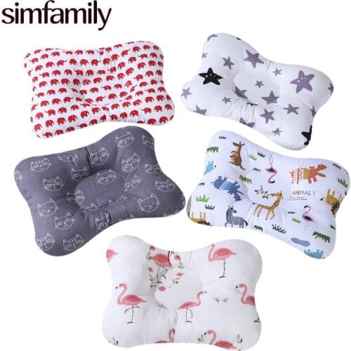 [simfamily]Newborn Baby 100% Cotton Babies Pillow Cartoon Sleeping Headrest Nursing Infant Shaping Pillow Sleep Position Pillow