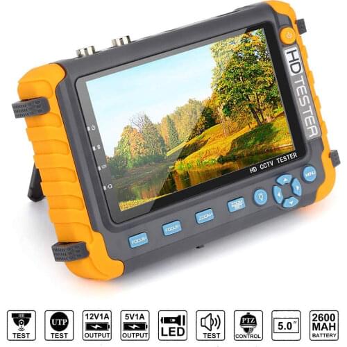 NEW 5 Inch IV8W CCTV tester monitor for 8MP AHD TVI CVI CVBS camera testing RS485 PTZ control VGA HDMI input UTP Cable testing
