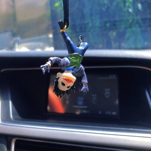 Car Interior Decoration Anime Figures The Joker Rearview Mirror Pendant Decoration Car Goods Interior Accessories Auto Ornament