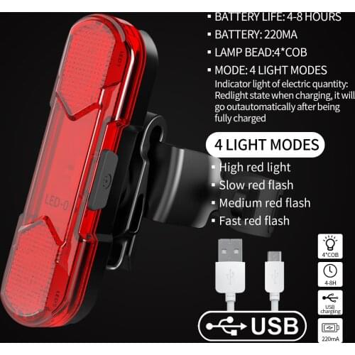 Bike Tail Light Ultra Bright Bike Light Rechargeable Road Bike Bicycle Accessories Mountain Bike Light
