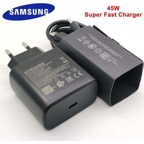 Samsung charger 45W Super Fast Charge EP-TA845 For Samsung GALAXY S20 S10 Note 10 Plus S20 Note 20 Ultra 5G A91 A80 S20+ Note10