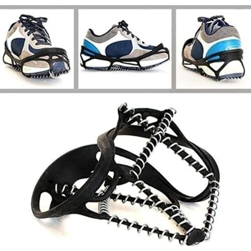 1Pairs M/L Non-slip Camping Crampons Ice Crampon Covers Grip Snow Route Hiking Outdoor Sports Shoe Cover Walk Traction Cleats