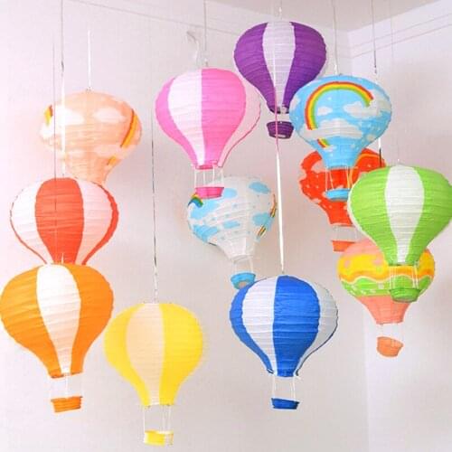 10''25CM Wedding Birthday Decor Hot Air Balloon Paper Lantern Christmas Festival Bar Decor Craft DIY Hanging Air Balloon Lantern