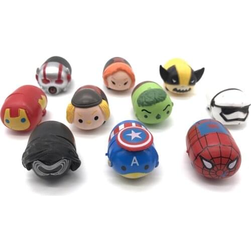 10pcs/set Kawaii Tiny Mini PVC Avengers & Princess Figure Toys