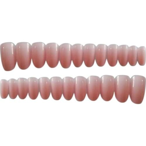 24 Pcs Full Cover False Nail Tips Oval Shaped False Tips for Women Girls