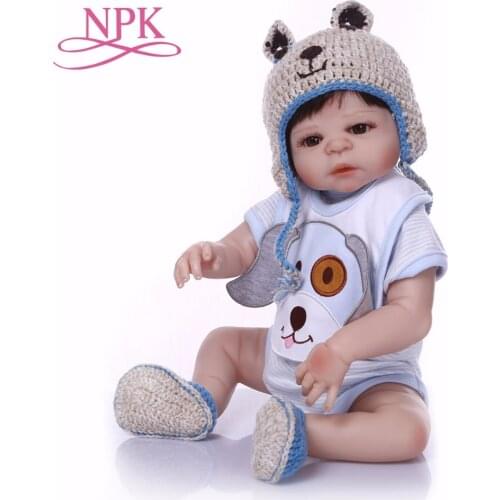 57cm Full Body Silicone Reborn boy Baby Doll realistic 23inch Newborn bebe menino boneca reborn dolls toys gift