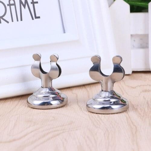 6 Pcs/Package Stainless Steel Menu Stand Menu Place Holder Business Paper Card Display Holder Sign Label Holder Note Holder