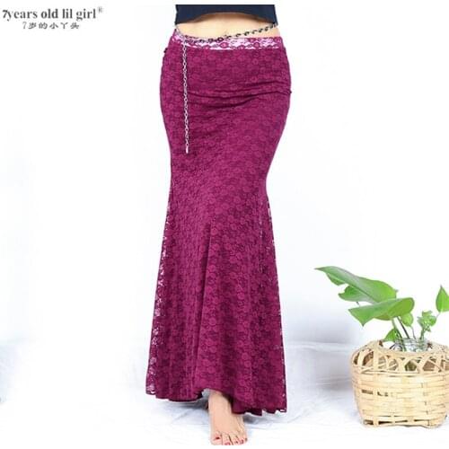7years Old Lil Girl 2021New Sexy Belly Dance Skirts Women Fish Tail Long Dress DVV06