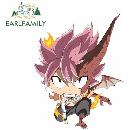 EARLFAMILY 13cm x 10cm Cartoon Car Stickers for Fairy Tail Waterproof Fine Vinyl Decals Windshield Windows Bumper Decoration