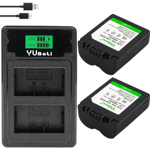 CGA-S006 S006 DMW-BMA7 S006A CGR-S006E Battery +LCD dual Charger for Panasonic Lumix DMC-FZ7 FZ8 FZ18 FZ28 FZ30 FZ35 FZ38 FZ50