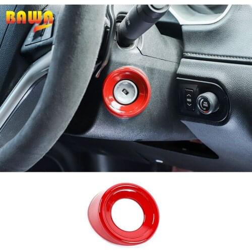 BAWA Car Headlight Switch Button Knob ABS Decoration Ring For Chevrolet Camaro 2012-2015