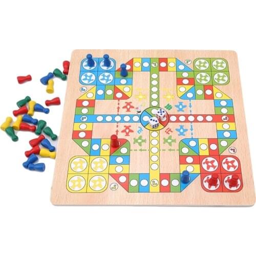 Kids Classic Flight Chess Game Ludo Chess Game Family Party Children Fun Board Game Toys Educational Toys For Children Fun Gifts