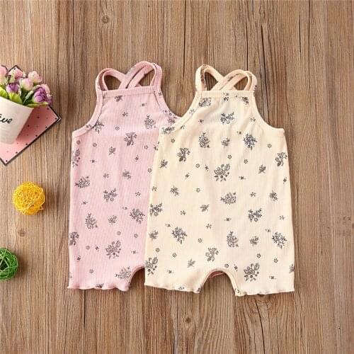 Baby Boys Romper Summer Infant Cotton Newborn Sleeveless Rompers Baby Girl One-pieces Suspender Jumpsuits Cotton Clothes Outfits