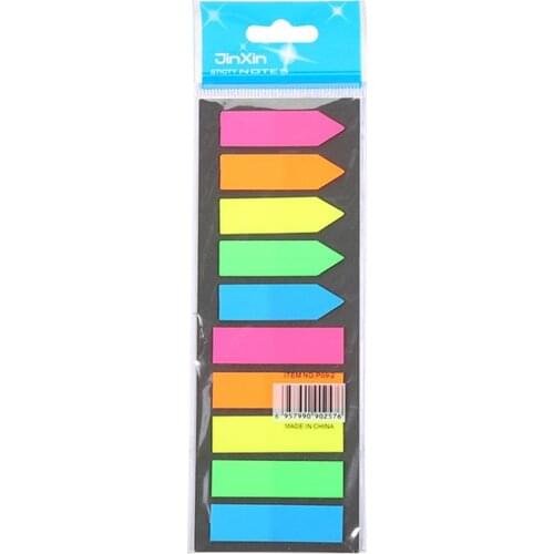 200 sheets Fluorescence Self Adhesive Memo Pad Sticky Notes Bookmark Marker Memo Sticker Paper Student office Supplies