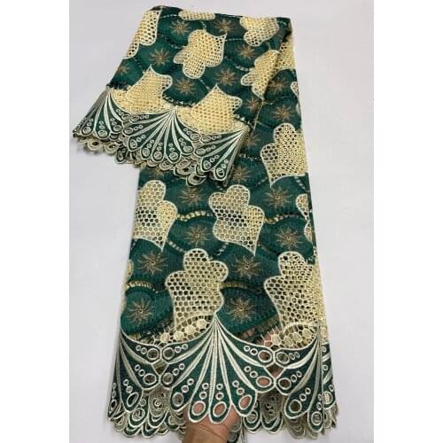 Guipure Cord Lace Fabric Hot Sale High Quality African Cord Water Soluble Lace Fabric French Net for Nigeria Wedding Dress