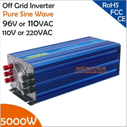 5000W 96V/110VDC 100/110/120VAC or 220/230/240VAC Pure Sine Wave PV Inverter Off Grid Solar& Wind Power Inverter PV Inverter