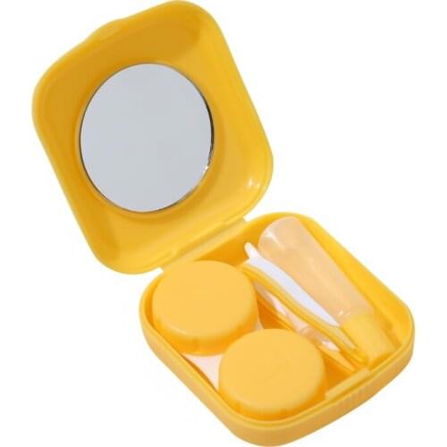 1 Pcs Pocket Portable New Mini Contact Lens Case Easy Carrying Make Up Beauty Pupil Storage Box Mirror Container Travel Kit