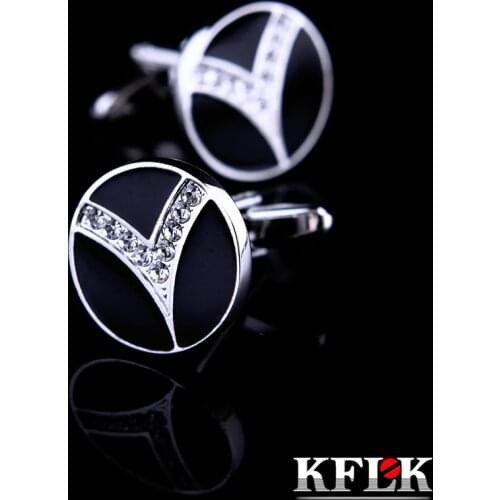 KFLK Jewelry Brand Black designer Cuff link Wholesale Buttons Button High Quality French shirt cufflinks for mens guests