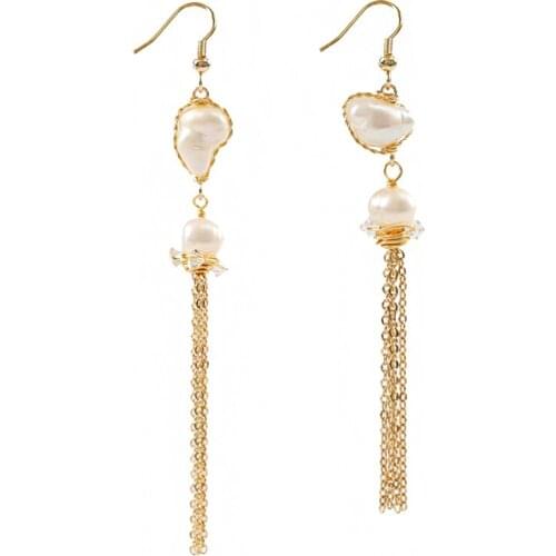 LANFLORA new Chinese style handmade Freshwater Pearl women earrings for girlfriend birthday gift bulk wholesale earrings