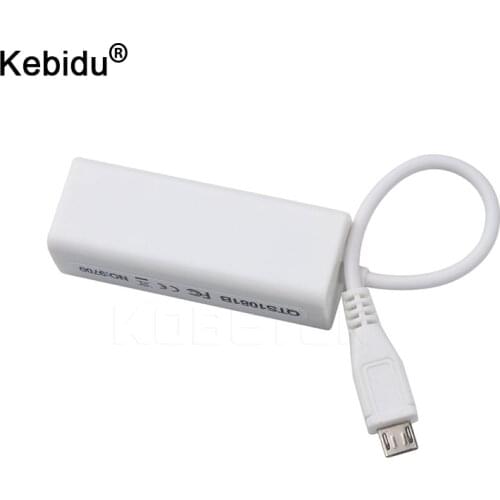 Micro USB 2.0 Male To RJ-45 Female 5-Pin 10/100Mbps Ethernet LAN Network Card Adapter For Windows For Android PC Laptop Tablet