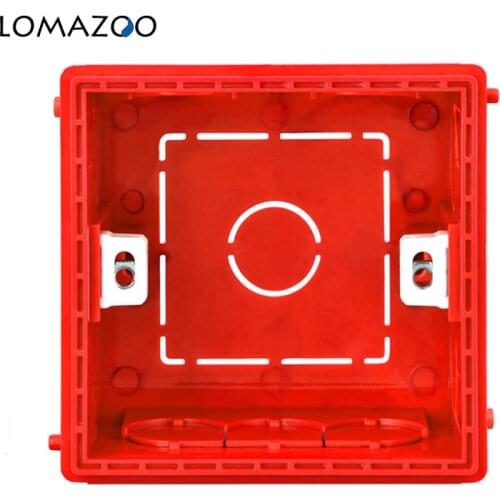 Wall Cassette Mounting Box Switch Socket Junction Box 86 Type White Red Blue Hidden Installation Box Wiring Back EU UK