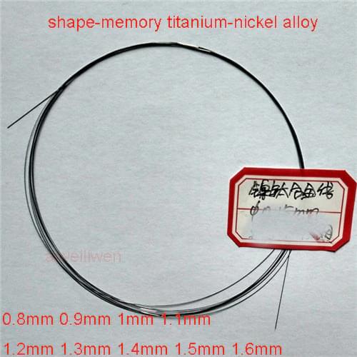 Nickel titanium nitinol chromel alloy NiTi Memory Hyperelastic wire filament 0.8mm 0.9mm 1mm 1.1mm 1.2mm 1.3mm 1.4mm 1.5mm 1.6mm