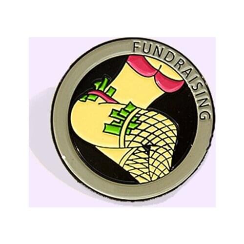 2021 New Arrival Cartoon Round Sexy Woman Black Lace Stockings Bikini Leaf Enamel Pendant Hawaii Vacation Badge Jewelry Gift