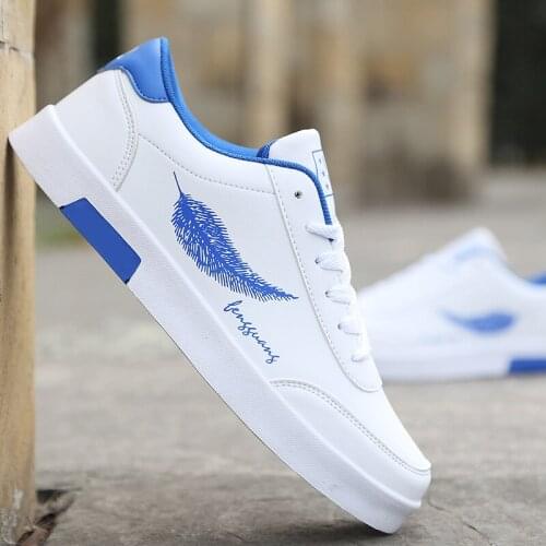 New sports and leisure board shoes, low top and shallow mouth, casual small white shoes, lace up, mens fashion sports shoes