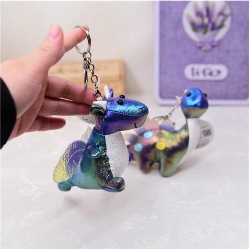 Very cool new Cute Stylish Popular Pterodactyl Long-necked drag PU disposable pendant car bag Exquisite Keychain christmase gift