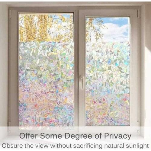 Dazzling Electrostatic Window Film Static Window Sticker 3D Window Decals Window Stickers Privacy Protection Window Film