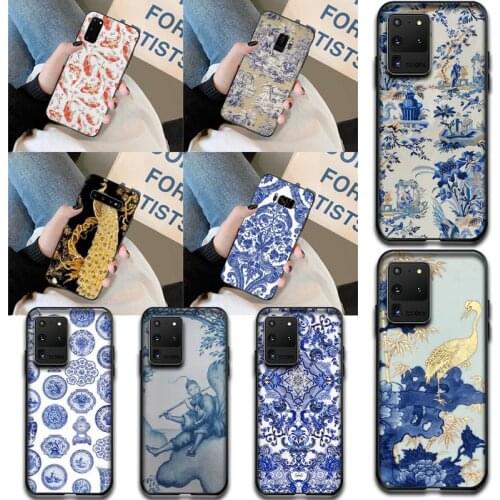 PENGHUWAN Blue and white porcelain Custom Photo Soft Phone Case for Samsung S20 plus Ultra S6 S7 edge S8 S9 plus S10 5G