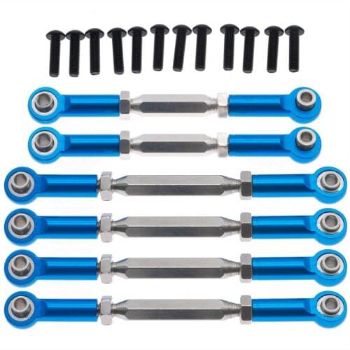 6pcs full set turnbuckles tie rod for rc hobby model car 1-10 ECX 2WD series upgraded hop-up parts