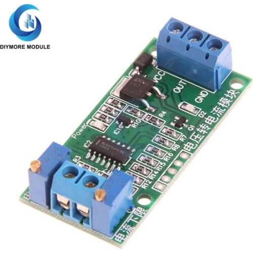 Current To Voltage Signal Converter Module 0-5V to 4-20mA Linear Conversion Transmitter Board Adjustable Electric DIY Kit