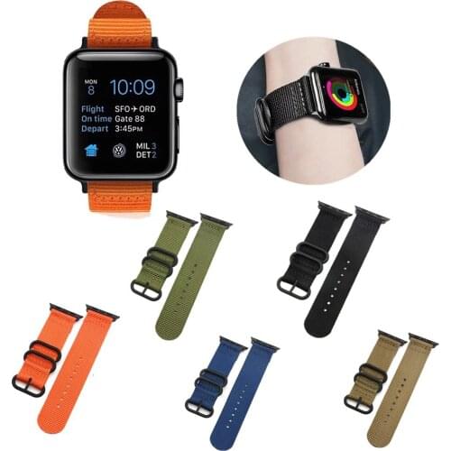Hot Sale Woven Nylon Strap for Apple Watch Band 38MM 42 MM Outdoor Sports Watchband for iWatch Edition 40MM 44MM Belt